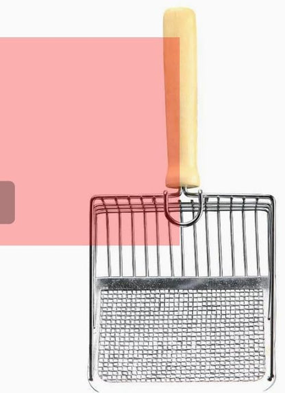 Metal Cat Litter Scoop, Stainless Steel, Large Size, Fine-Hole, Shovel for Scooping Feces (Holy Light Silver, Length 10.83 Inches, Width 5.31 Inches)1