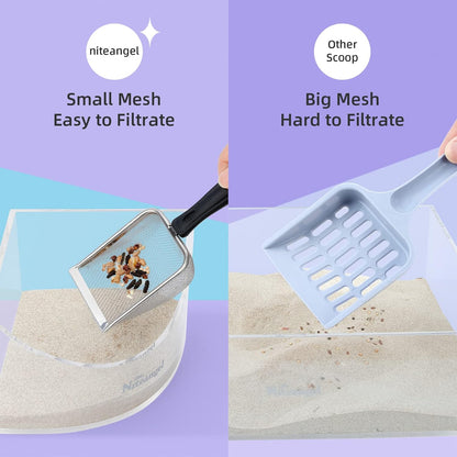 Niteangel Hamster Sand Bath Scoop: Can Removes Clump Waste Keeps Clean Sand | Built to Last for Deeper Hygienic Clean - Stainless Steel Fine Mesh Sand Sifter for Niteangel Sandbath & Fine Sand3