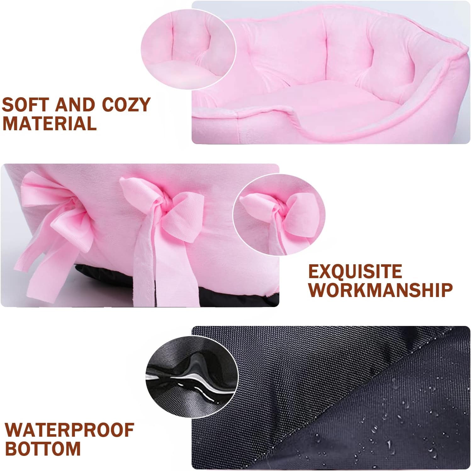 cute-princess-dog-bed-pink-puppy-bed-for-small-dogs-breathable-cat-couch-bowknot-pet-cushion-comfortable-kitten-nest-girl-doggy-sofa-waterproof-bottom-pink