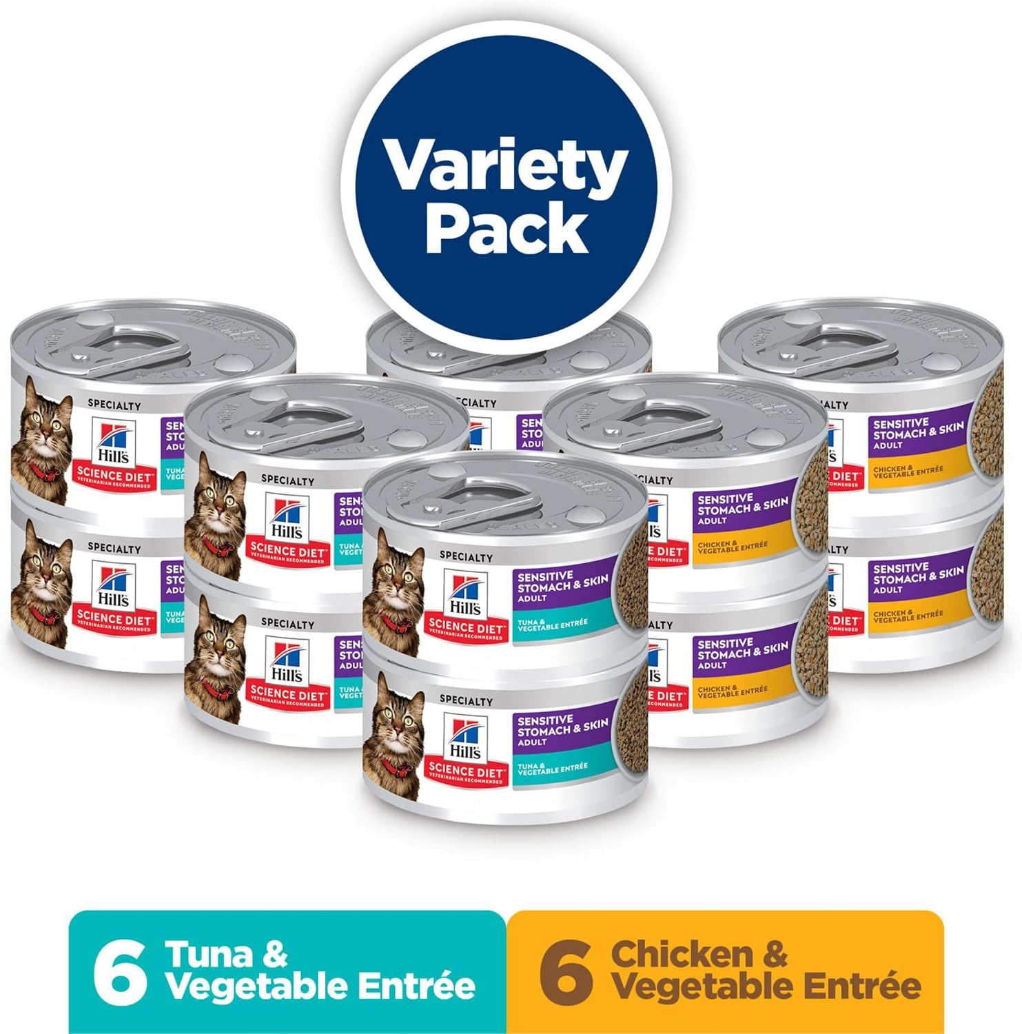 hills-science-diet-sensitive-stomach-skin-wet-cat-food-variety-pack-1-veterinarian-recommended-adult-formula-tuna-vegetable-chicken-vegetable-2-9-oz-cans-12-pack
