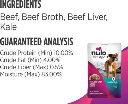 Nulo Freestyle Variety Flavor Real Meat Grain-Free Premium Puppy & Dog Food Topper, 2.8 Ounce (Pack of 6)7