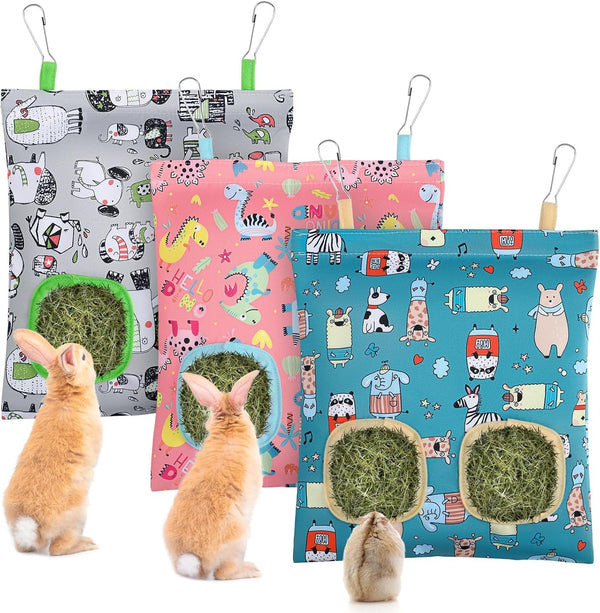 UPINS 3Pack Guinea Pig Hay Feeder Bag,Bunny Rabbit Cage Bag Hanging Holder | Guinea Pig Cage Feeder,For Bunny Rabbits,Chinchillas,Hamsters,Small Pets,And Animals13