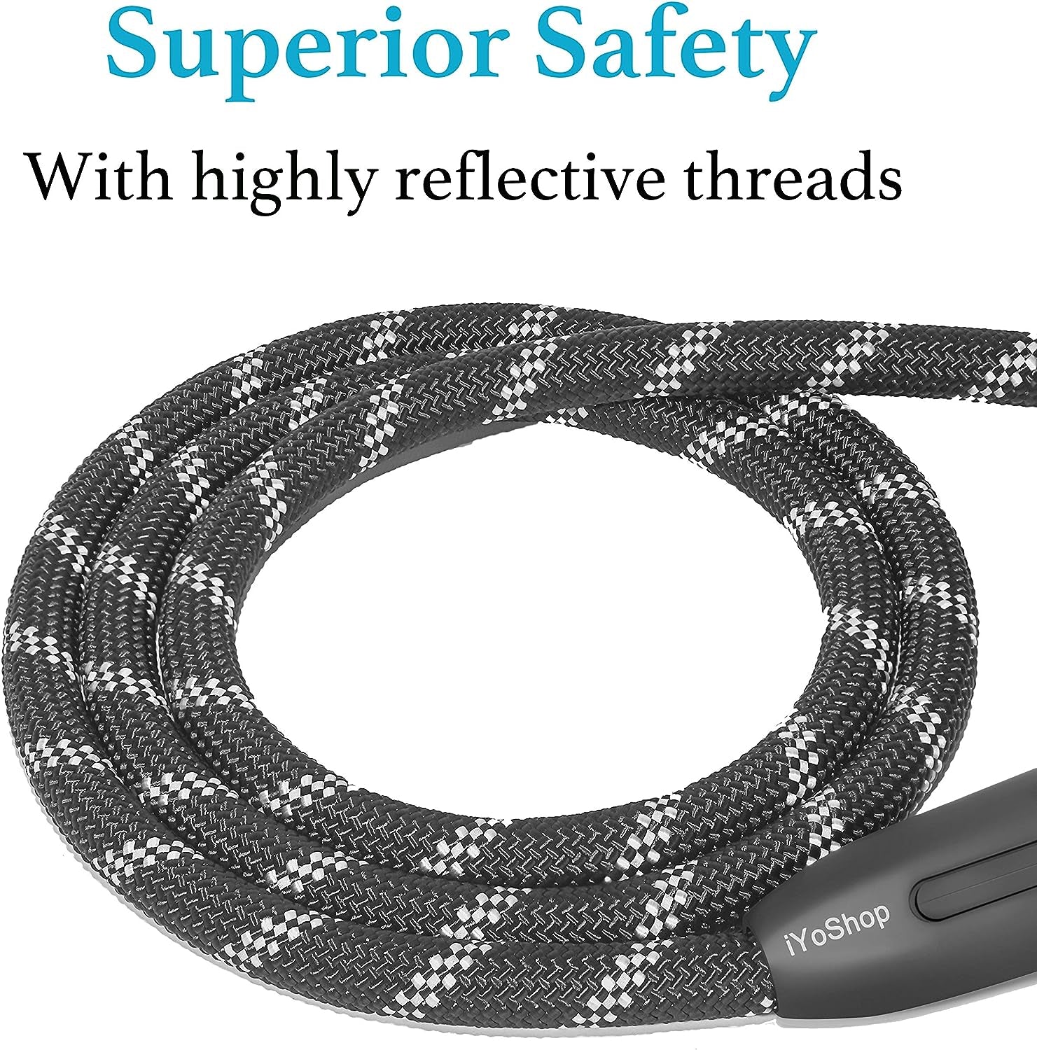 iyoshop-durable-slip-lead-dog-leash-with-padded-handle-and-highly-reflective-threads-no-pull-dog-training-leash-1-2-x-6-ft-black