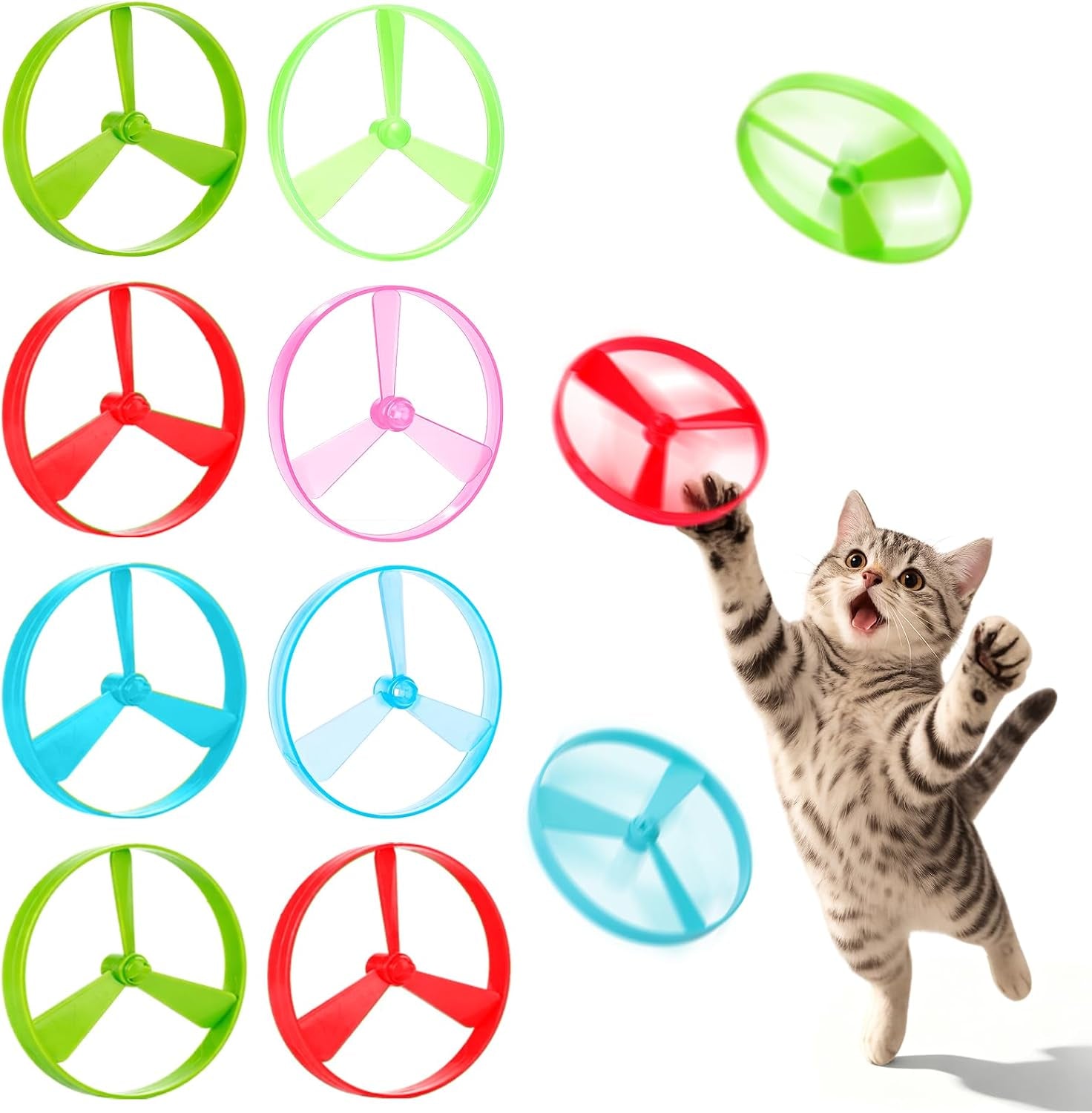 baborui-cat-toy-disc-launcher-rechargeable-interactive-cat-fetch-toy-launcher-with-8-flying-discs-flying-enrichment-toys-for-indoor-bored-kittens-adult-cats-yellow