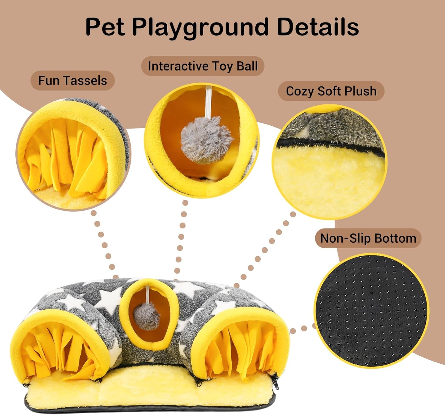 avont-guinea-pig-tunnel-small-animal-hideaway-tube-toy-cozy-plush-tunnel-for-guinea-pigs-and-small-pets-with-non-slip-bottom-and-2-in-1-design-in-medium-size-starry