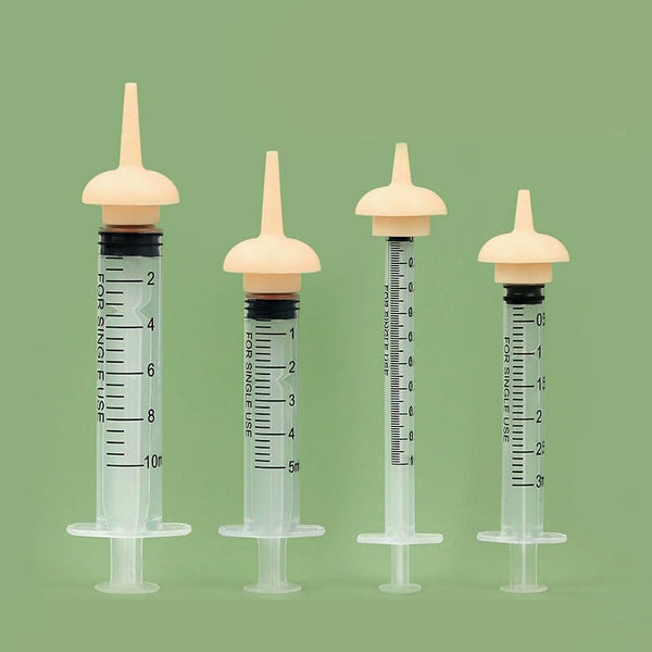 Pet Feeding Syringe with Nipple, Silicone Feeding Tools for Kitten Puppy Feeding Syringe for Newborn Cat Dog Small Animals Rabbits (5Ml+10Ml +10 Nipples)7