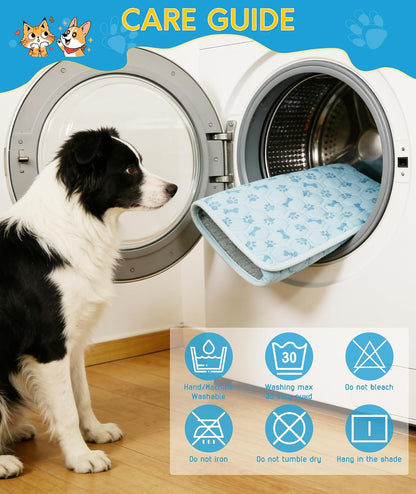 Upgraded Dog Cooling Mat for Dogs& Cats,Ice Silk Self Cooling Mat for Dogs(Q-Max>0.5),Washable Breathable Non-Slip Summer Dog Bed Mats for Crate Car Sofa Indoor Outdoor,Light Blue 29.1×18.5In7