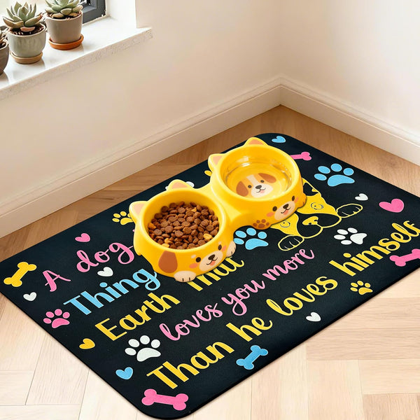 Pet Feeding Mat for Floors Cat Food Mat Waterproof Dog Food Mat and Water Absorbent Quick Dry Non Slip Mat for Cat Bowls11
