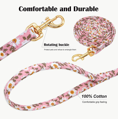 No Pull Dog Harness & Leash Set, Adjustable Xx-Small, Pink Daisy, Fashionable, Cute, Stylish, Escape Proof, Includes Leash3