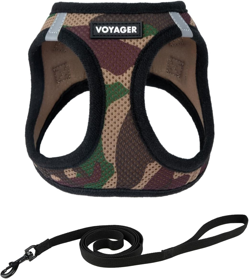 voyager-step-in-pet-harness-all-weather-mesh-adjustable-step-in-harness-for-cats-and-dogs-by-best-pet-supplies-307-set-moss-green-m