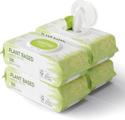 IMMHABI 400 Count Dog Wipes, Unscented Plant-Based Hypoallergenic Pet Wipes for Paws, Butt, and Anal Gland Care, Cleansing & Deodorizing for Puppies and Cats1
