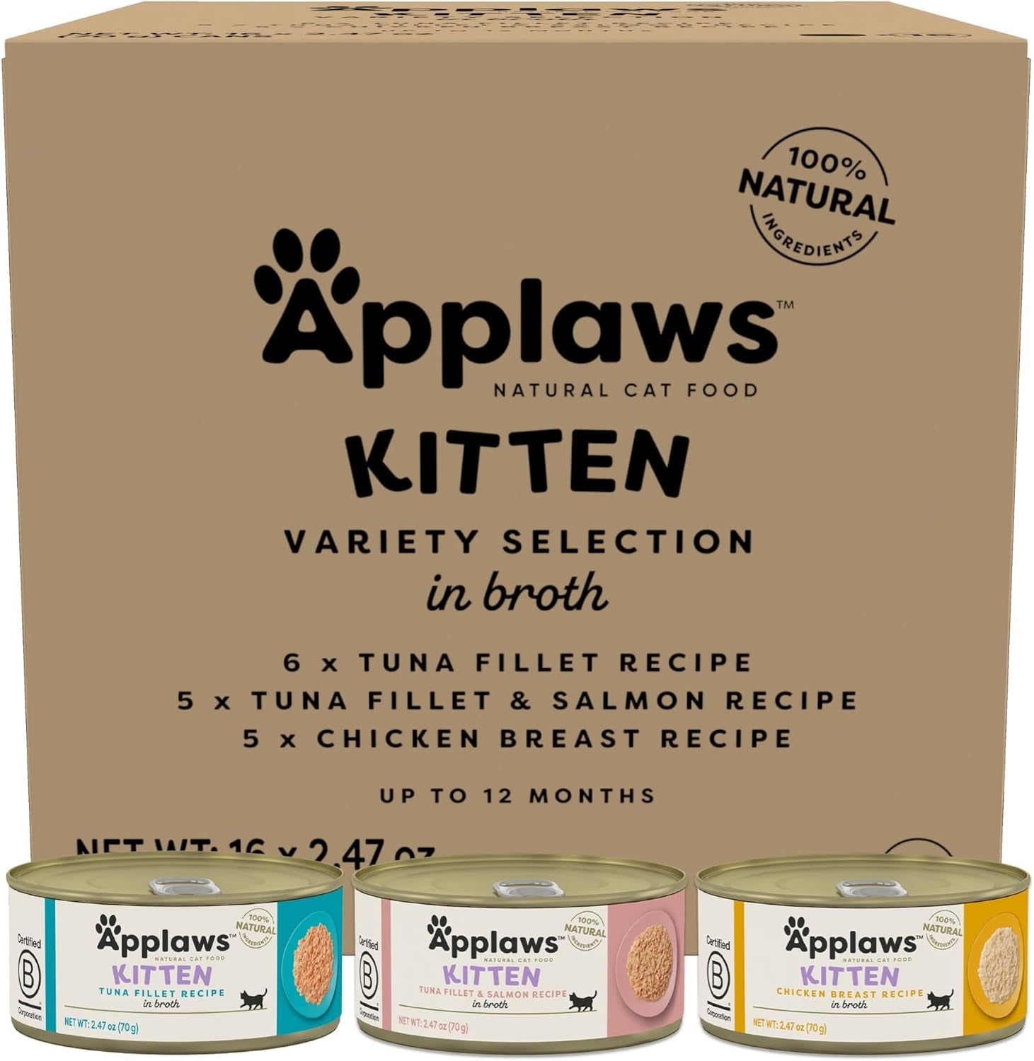 applaws-kitten-variety-in-broth-wet-food-3-flavor-16-pack-2-47-oz-cans-tuna-salmon-chicken-variety-100-natural-high-quality-protein-limited-ingredient-complementary-wet-food-grain-free