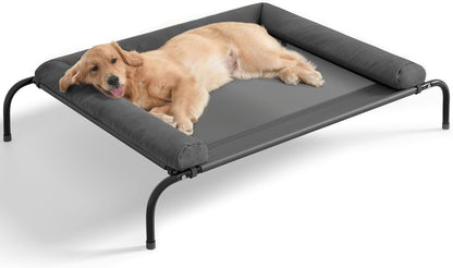 WESTERN HOME Cooling Elevated Dog Bed for Large Dogs, Portable Indoor & Outdoor Raised Dog Bed with Breathable Mesh, Chew Proof Pet Hammock Cots with Removable and Waterproof Bolsters13
