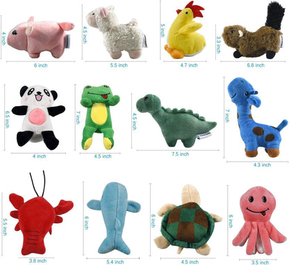 LEGEND SANDY Squeaky Plush Dog Toy Pack for Puppy, Small Puppy Chew Toys | 12 Pcs Puppy Toys, Dog Toys Bulk with Squeakers, Cute Soft Pet Toy for Small Medium Size Dogs, Gift Fot Pet8