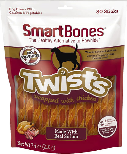 Smartbones Twists Wrapped with Chicken Made with Real Water Buffalo, 30 Count, Rawhide-Free Chews for Dogs, 7.40 Ounce (Pack of 1)8