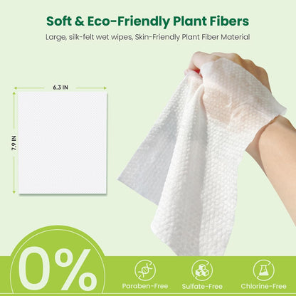 Pet Wipes for Dogs & Cats, Extra Moist & Thick Grooming Puppy Wipes with 100 Fresh Counts, Aloe Vera/Nature4