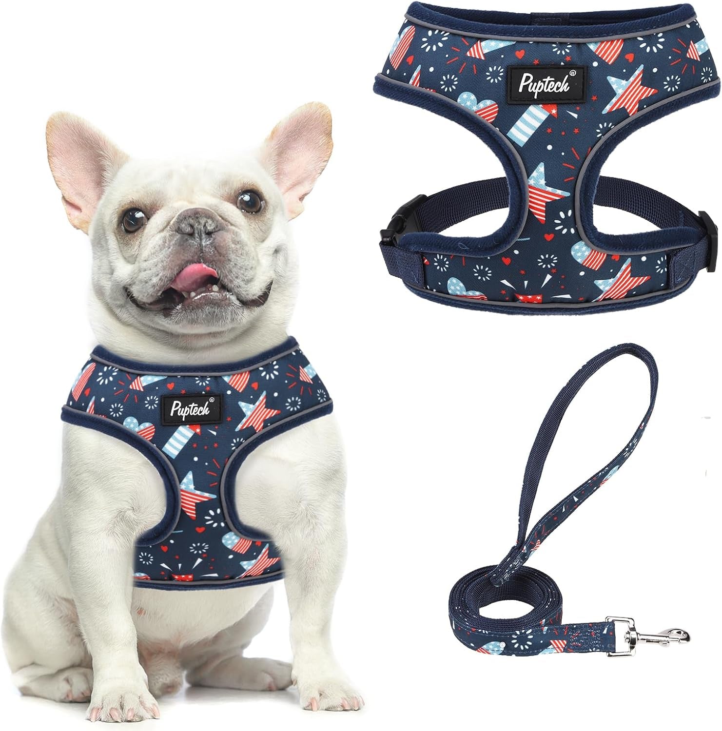 pupteck-soft-mesh-dog-harness-small-sized-and-leash-set-pet-puppy-cat-comfort-padded-vest-no-pull-harnesses-beige-s
