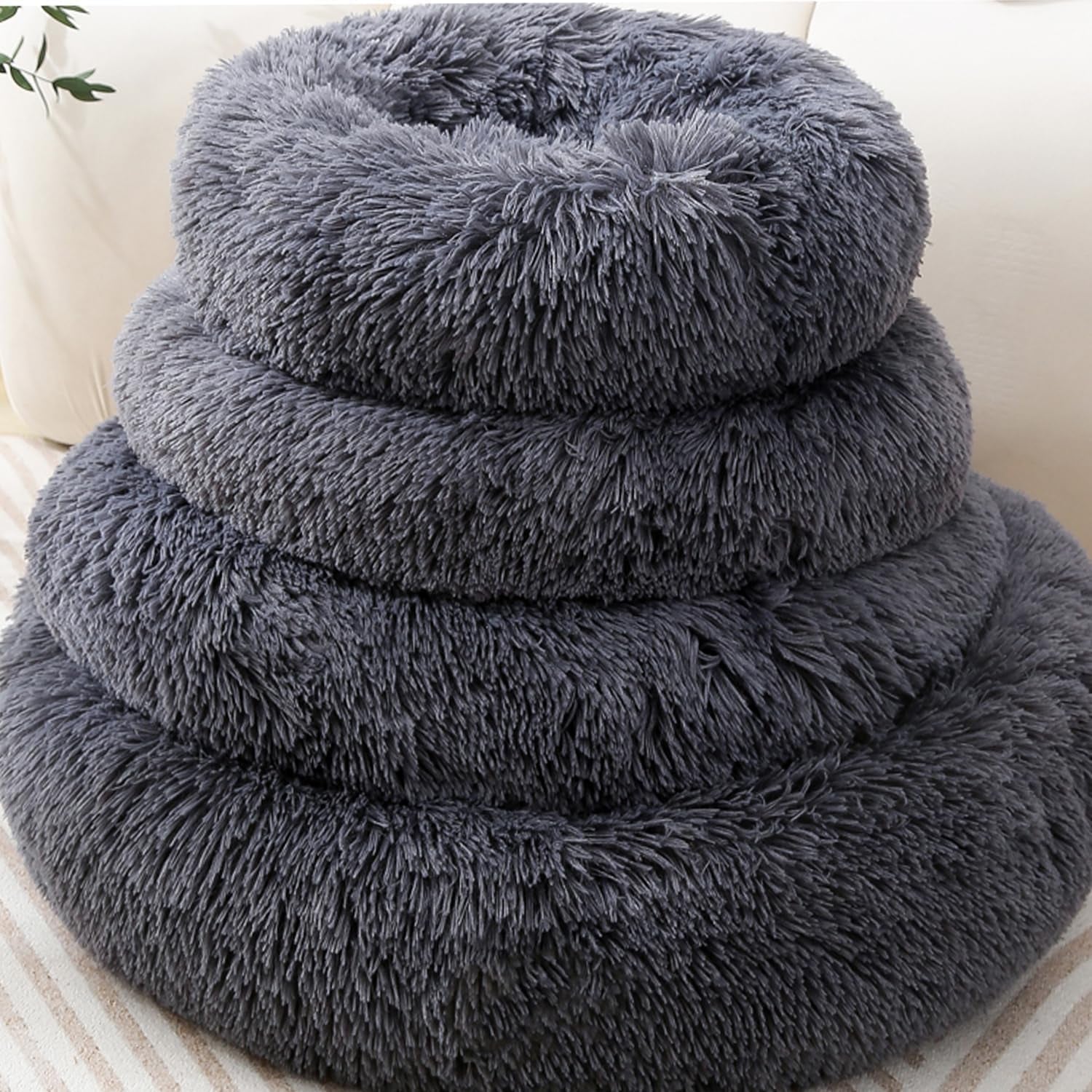 calming-donut-cat-bed-dog-bed-round-plush-pet-bed-fluffy-rabbit-cave-warm-dog-couch-non-slip-bottom-for-pets-furniture-up-to-5kg