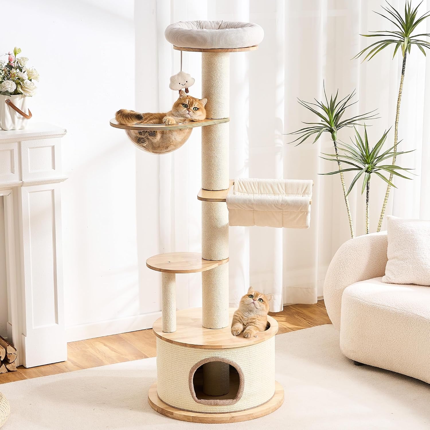 modern-cat-tree-small-tower-with-scratching-post-for-indoor-28-inch-solid-wood-multifunctional-corner-cat-tree-tower-with-bed-dangling-ball-interactive-rope-scratching-board