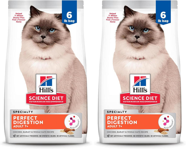 Hill'S Science Diet Adult 7+ Perfect Digestion Dry Cat Food | #1 Veterinarian Recommended, Chicken, Barley & Whole Oats, 3.5 Lb. Bag14