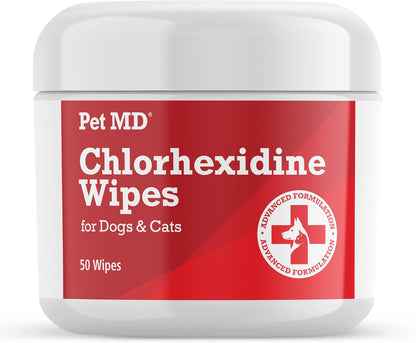 Pet MD Topical Wipes for Cleansing - with Aloe for Cats and Dogs - 50 Count1