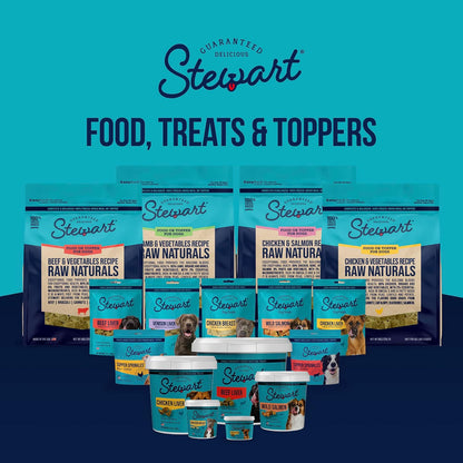 Stewart Freeze Dried Dog Treats, Three Flavor Variety Pack, 9 Oz Tub | Premium Quality Raw Protein, Single Ingredient, High Protein Training Treats & Food Topper, No Refrigeration, Cat Friendly10