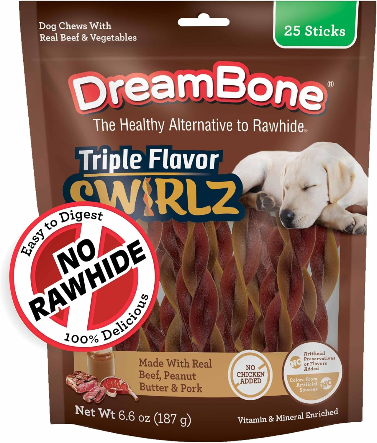 dreambone-triple-flavor-twisties-dog-treats-daily-rawhide-free-chew-digests-safely-with-real-protein-beef-pork-chicken-and-veggies-25-count