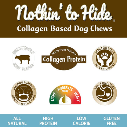 Fieldcrest Farms Nothin' to Hide Twist Stix, Beef Flavor, Easily Digestible, Supports Skin, Coat, Joints & Muscles, for Moderate Chewers under 15Lbs, 50 Pieces2