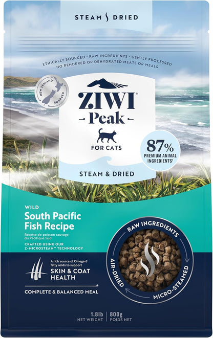 ZIWI Peak Steam & Dried Cat Food – Cage-Free Chicken W/Whole Mackerel - High Protein, Skin & Coat Health, Low Carb, for All Life Stages (28.8Oz)10