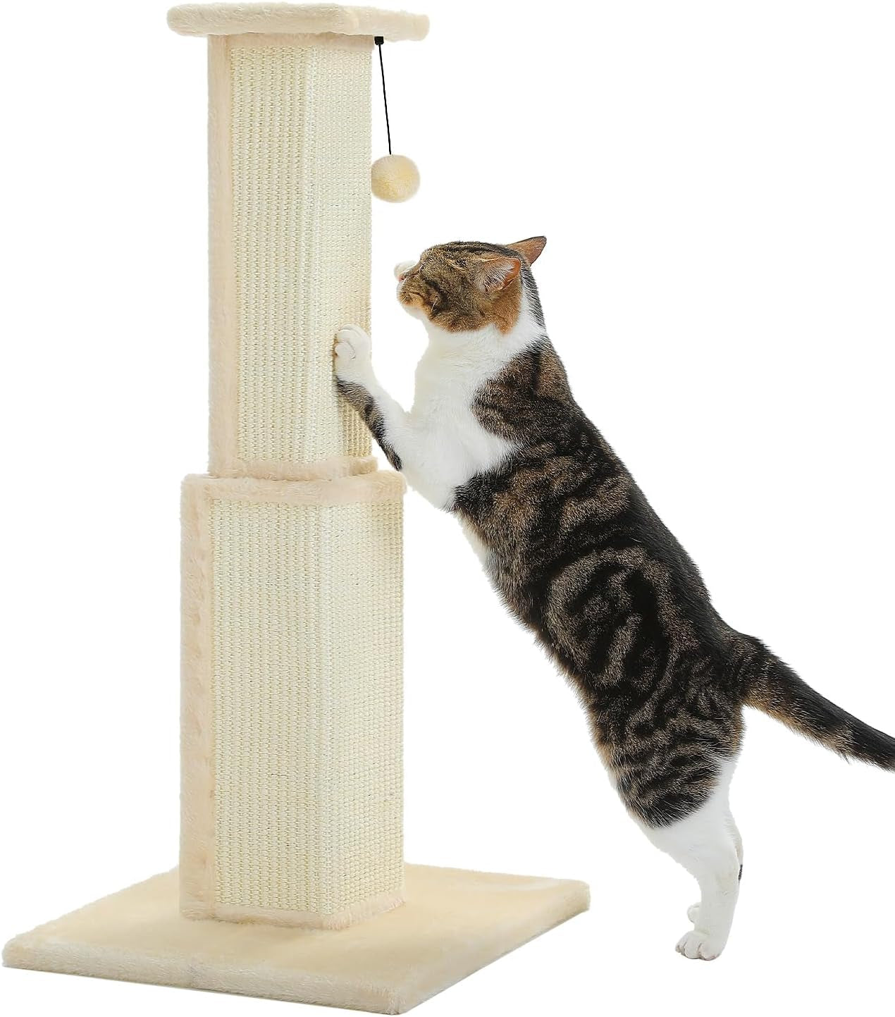 pawz-road-large-cat-scratching-post-32-tall-black-cat-scratcher-heavy-duty-cat-post-with-16x16-large-base-covered-sturdy-woven-sisal-scratcher-and-cat-toy-ball-for-adult-and-indoor-cats