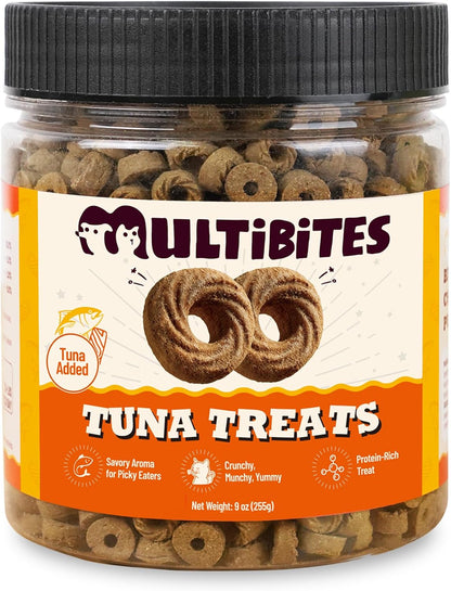 9 Oz Catnip Cat Treats with Vitamins, Teeth Cleaning & Training | All-Natural Chicken, Salmon, Catnip & Barley Grass. Crunchy Cleans Teeth, Freshens Breath. Helps Hairballs & Digestion.13