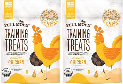 Full Moon USDA Organic Chicken Training Treats Healthy All Natural Dog Treats Human Grade 175 Treats 6 Ounce (Pack of 1) | Organic Chicken, Human Grade, No Corn, No Wheat, No Soy, Glycerin Free, Made in the USA8