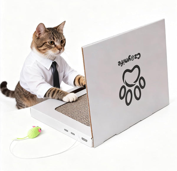 Cat Laptop Scratcher, Cat Scratcher Cardboard, Interactive Toys, Kitten Supplies and Stuff for Indoor Cats2