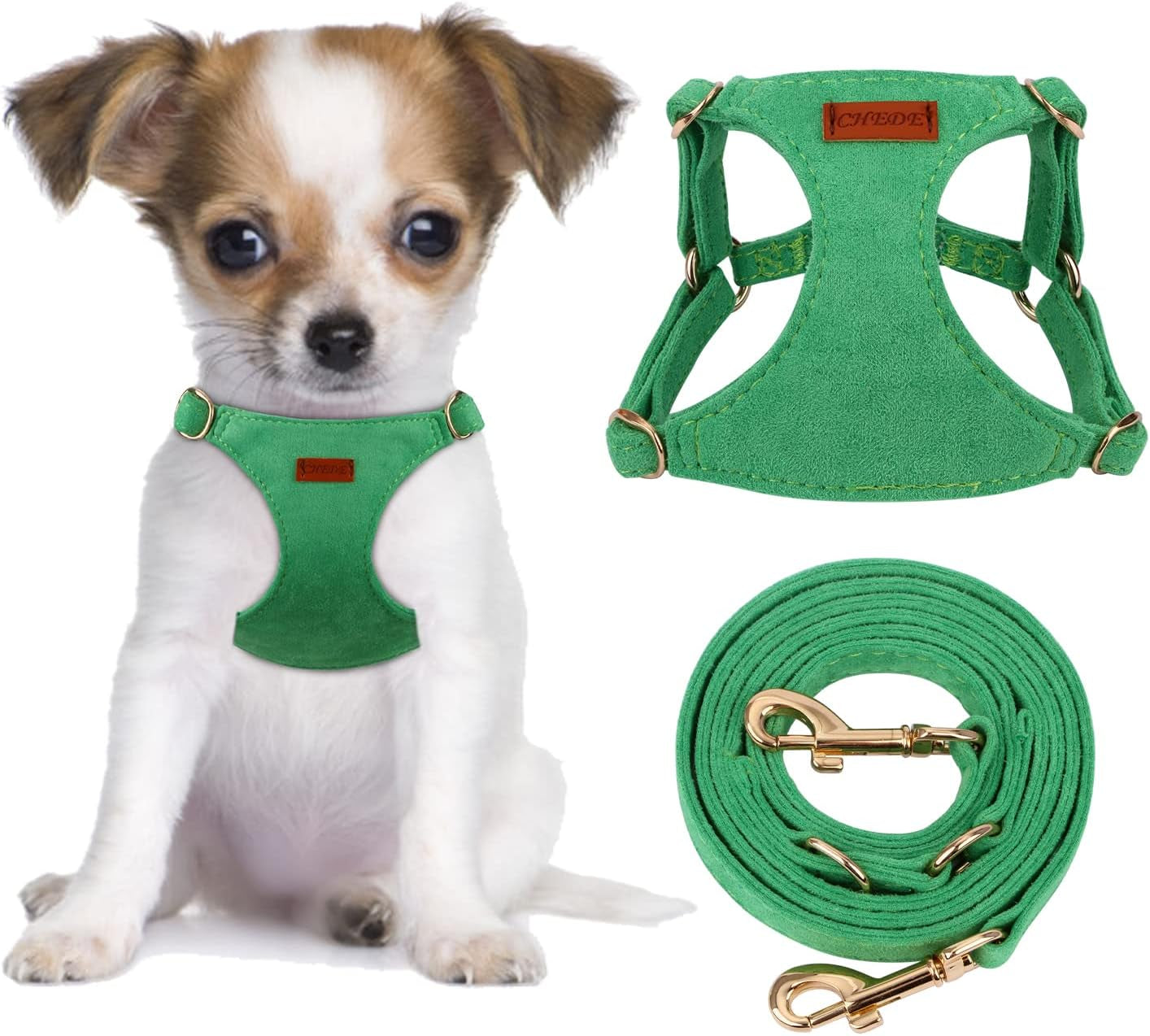 chede-no-pull-puppy-harness-and-multifunction-dog-leash-set-8-colors-soft-adjustable-no-choke-escape-proof-cute-lightweight-pet-vest-harness-for-small-and-medium-dog
