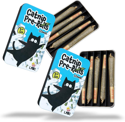LIT LABS Catnip Joint - 5 Organic Pre-Rolls Papers to Fix a Bad Cattitude - Funny Cat Toy for Indoor Cats with Existential Dread10