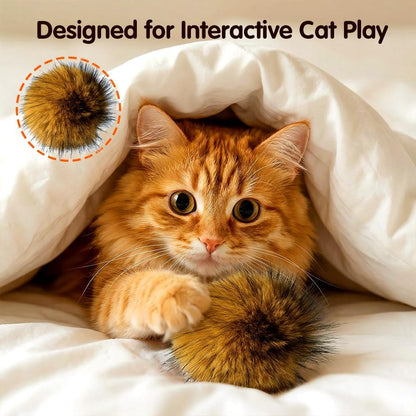 Cat Toy Faux Rabbit Fur Ball,2026 New Soft Rabbit Fur Catnip Balls,Fluffy Catnip Toy for Indoor Cats,Washable & Fun to Chase for Exercise and Bonding (Ball/3Pcs)4