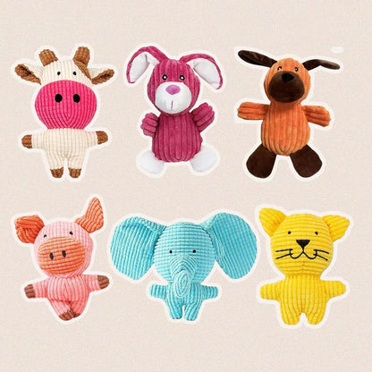 6 Pack Squeaky Dog Toys, Durable Stuffed Plush Chew Toys, Tough Plush Animal Dog Toys for Small Medium Large Dogs, Keep Dogs Busy, Premium Interactive Chew Toys for Puppies & Adult Dogs1