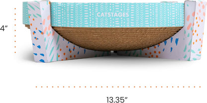 Catstages Scratch, Snuggle & Rest – 2‑In‑1 Indoor Cat Scratcher & Elevated Cat Lounger, Catnip Included8