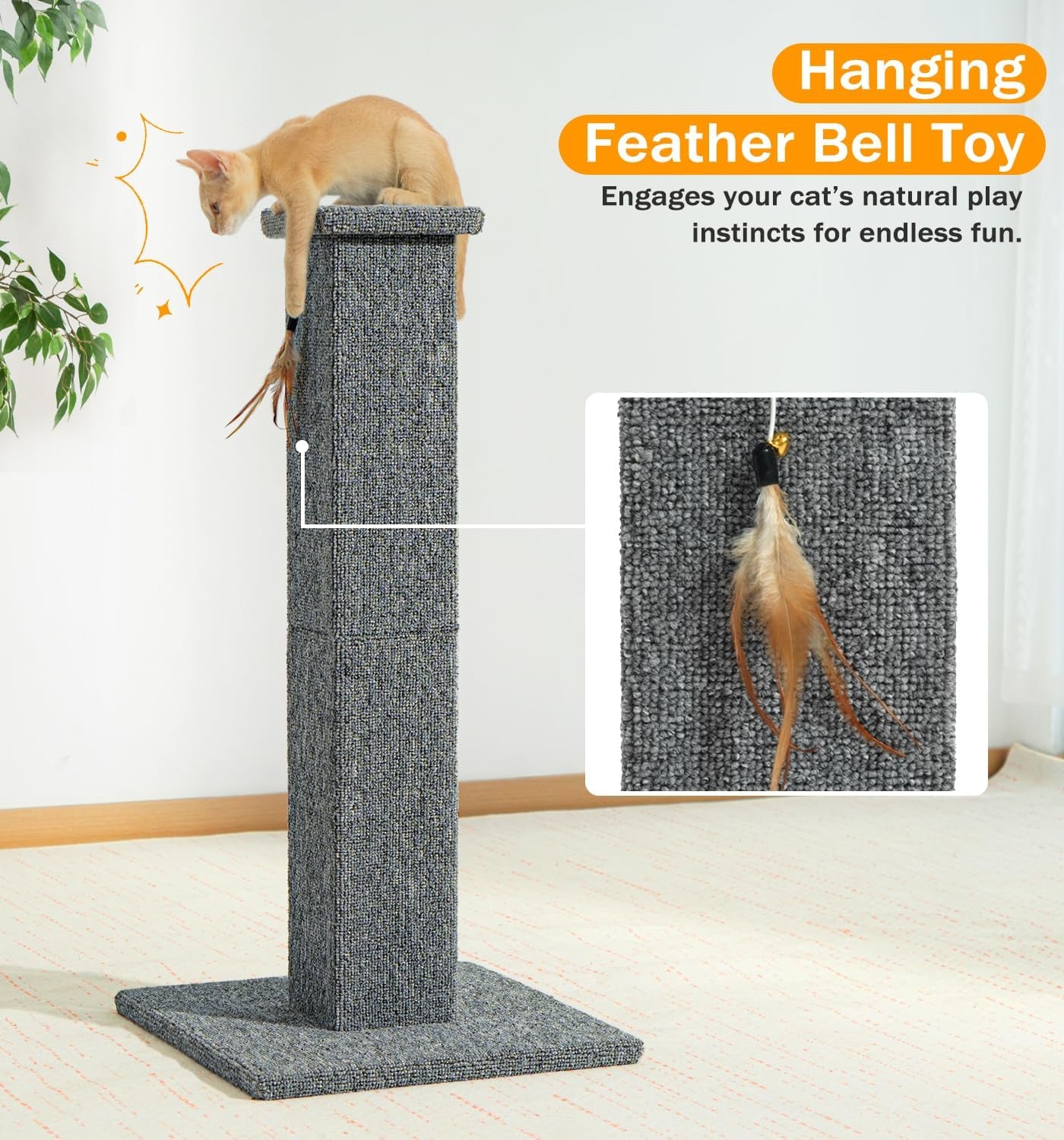 made4pets-cat-scratching-post-for-indoor-cats-carpet-cat-scratcher-32-soft-carpet-surface-for-cats-that-prefer-fabric-scratching-stable-base-full-body-stretching-ideal-for-kittens-adult-cats