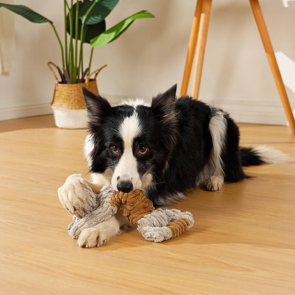 Tug of War Dog Toy, Crinkle Dog Toys for Large Dog, Soft Dog Plush Toy with Squeaky, Stuffed Animal for Dogs (Tug Series, Donkey)5