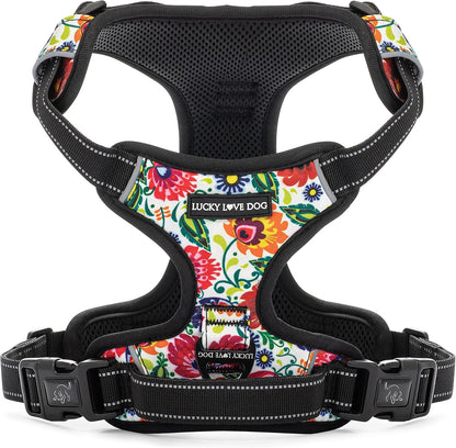 Lucky Love Dog No Pull Dog Harness, Adjustable and Easy to Walk, Cute Patterned Harness for Medium Male & Female Dogs - Blackbird, Medium10