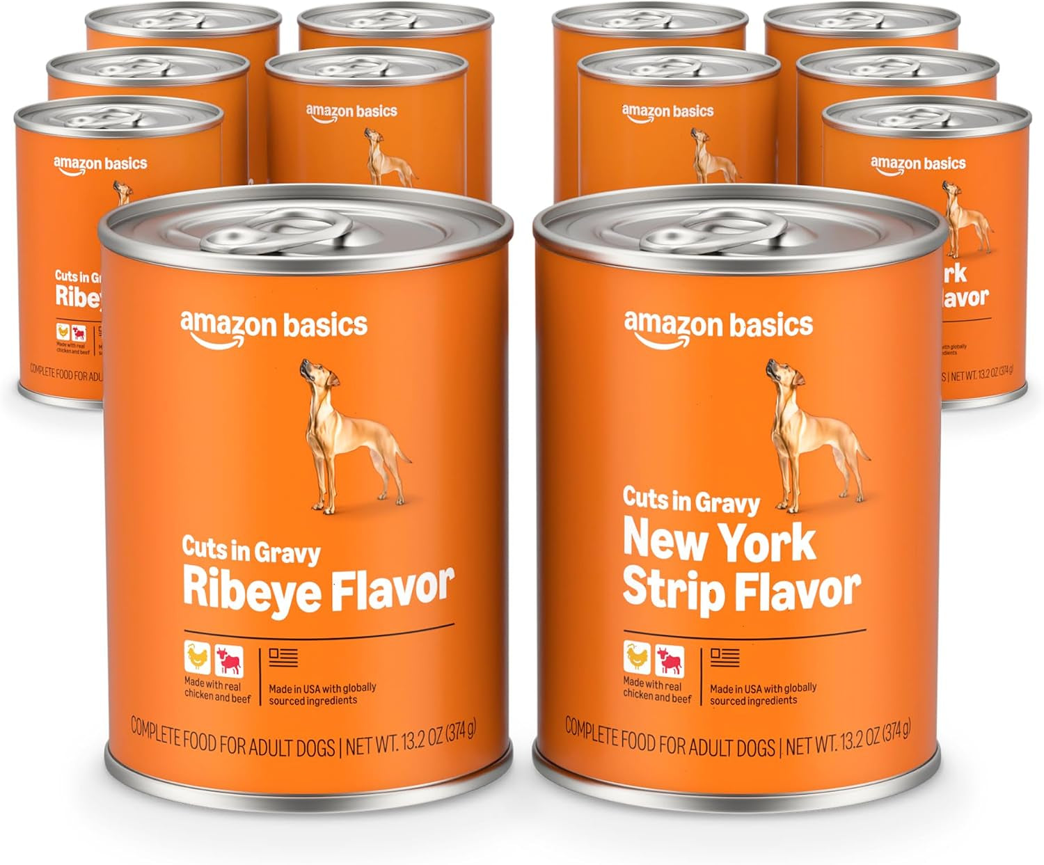 amazon-basics-wet-dog-food-meaty-loaf-variety-pack-filet-mignon-flavor-and-chicken-rice-dinner-made-with-real-chicken-and-beef-13-2-oz-can-6-cans-of-each-flavor-12-cans-in-total