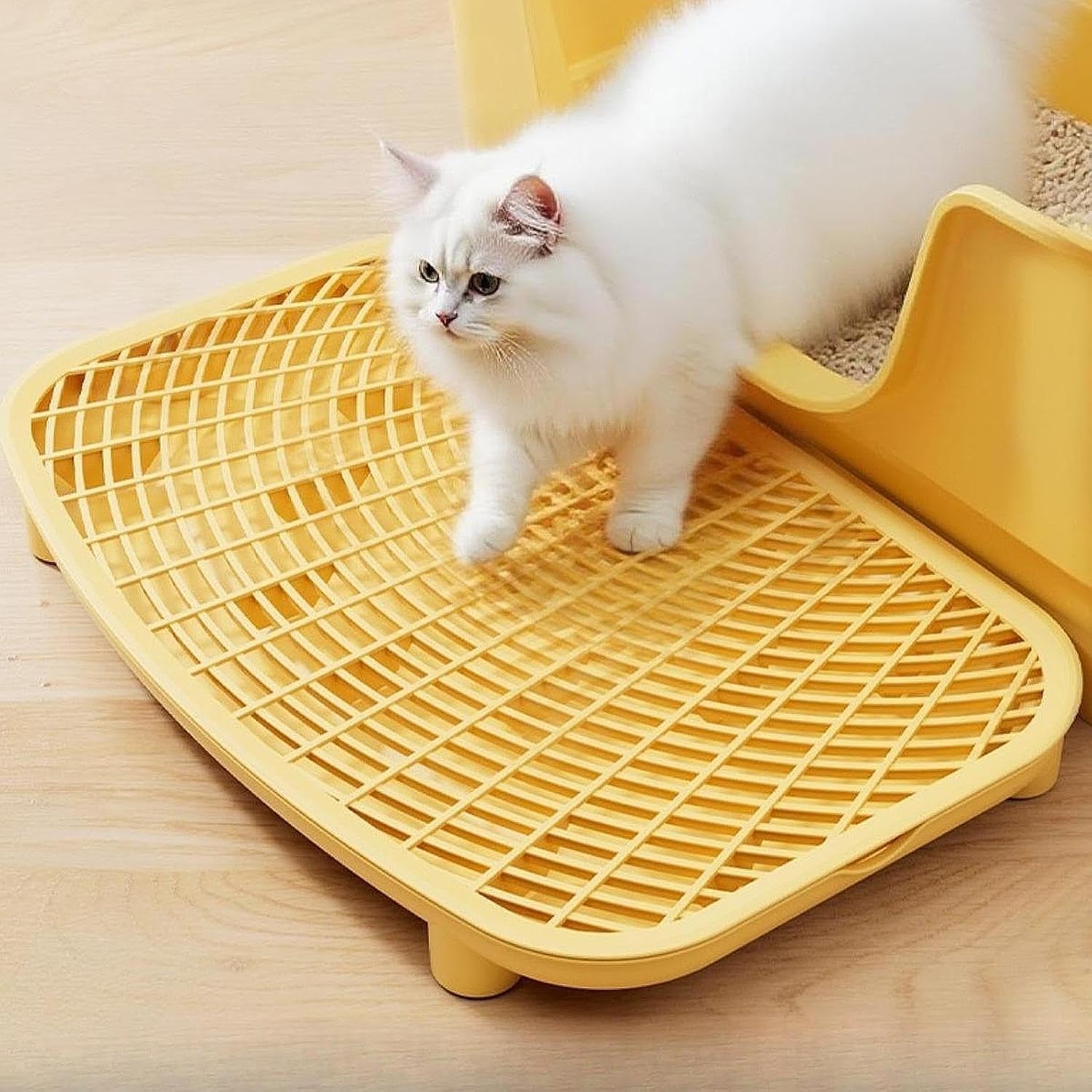 cat-litter-ramp-kitten-litter-box-footboard-for-living-room-bedroom-bathroom-with-filter-function-easy-clean-green