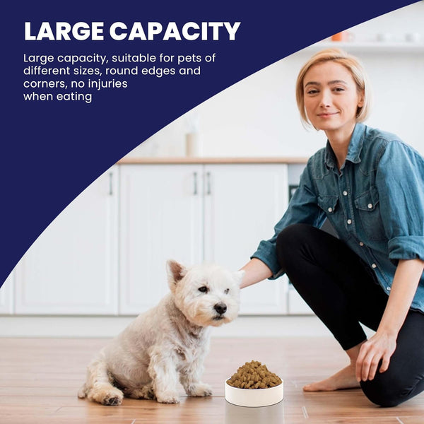 SPOT Ceramic Stoneware- Pet Bowl for Medium and Large Dogs, Classic Heavy Duty Non-Slip Ceramic Bowl for Food and Water - 7.5In Diameter2