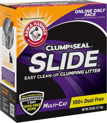 Arm & Hammer SLIDE Easy Clean-Up Litter, Multi-Cat, 28Lb15