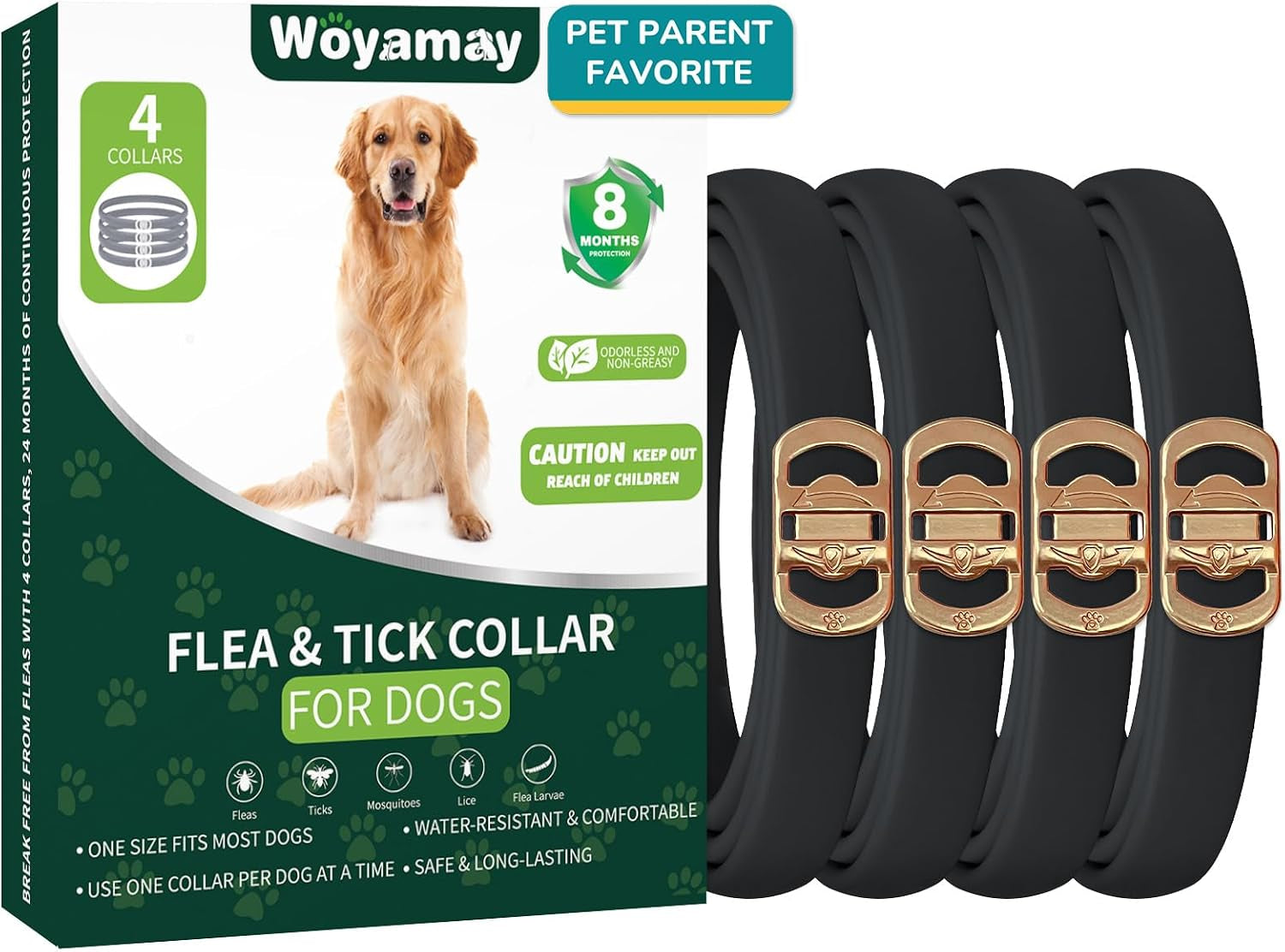 woyamay-4-pack-flea-collar-for-dogs-flea-and-tick-prevention-for-dogs-32-months-dog-flea-and-tick-treatment-adjustable-dog-flea-collars-dog-flea-treatment-collar-flea-treatment-for-dogs