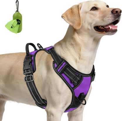 Joytale No Pull Dog Harness Medium Sized Dog, Front Clip, Black | Grab Handle for Instant Control, Padded & Adjustable Vest, Sturdy Metal D-Rings, for Safe Training & Daily Walking53