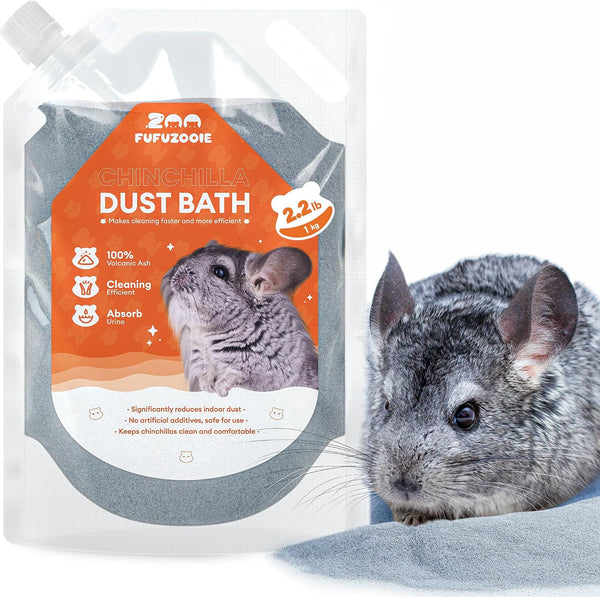 Chinchilla Dust Bath - Gentle Powder for Hamsters & Gerbils, 18Oz | Natural Sand Bath for Healthy Fur. Safe for Chinchillas, Hamsters, Gerbils & Small Pets. Gentle, Premium Dusting Powder.9