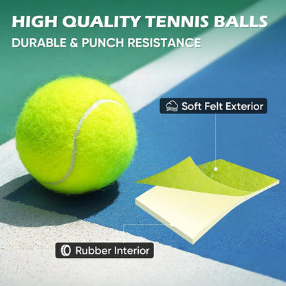 Treeroot 16/30/40/60/80 Pcs Tennis Balls, High Elasticity Tennis Balls Bulk, Comes with a Portable Mesh Bag, Tennis Ball for Dogs, Suitable for Beginner Training Ball, Durable & Bounce7