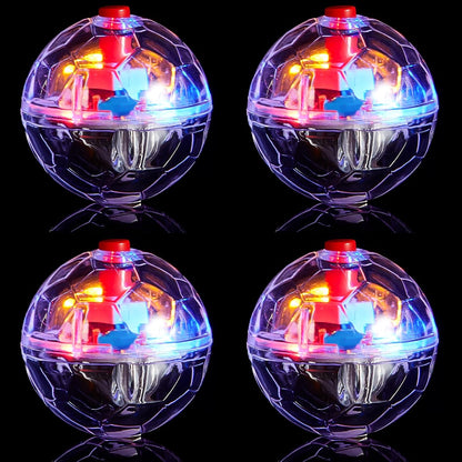 Frienda 4 Pcs Light up Cat Ball LED Motion Ghost Hunting Balls,Clear1